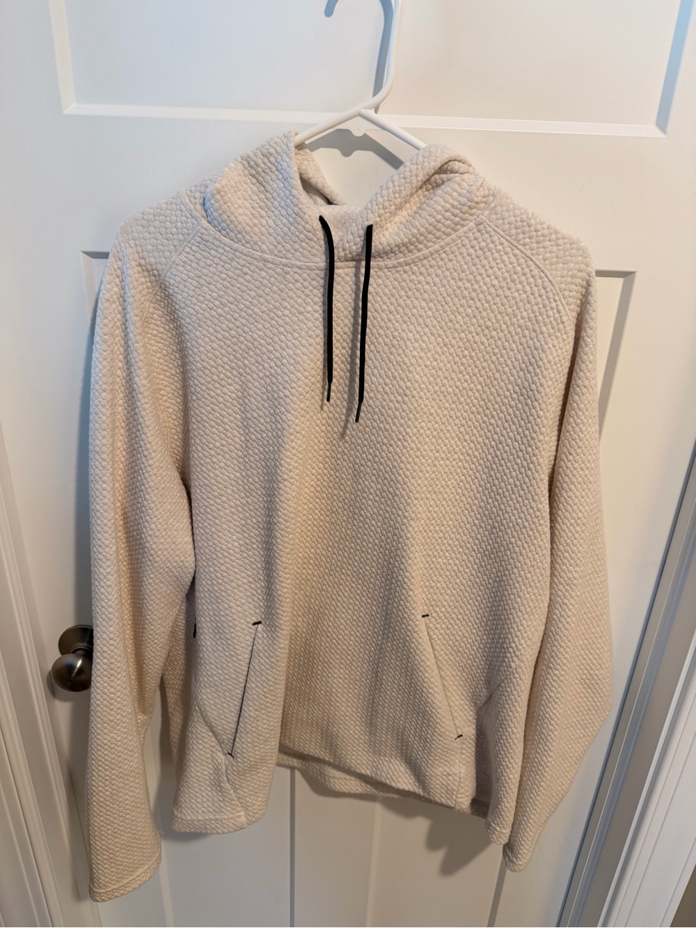 Men's old navy Cream Textured Hooded Sweater